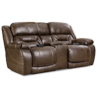 Casual Power Reclining Console Loveseat