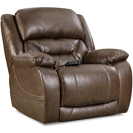 Casual Power Recliner with Power Headrest