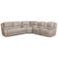 Casual L-Shaped Power Reclining Sectional
