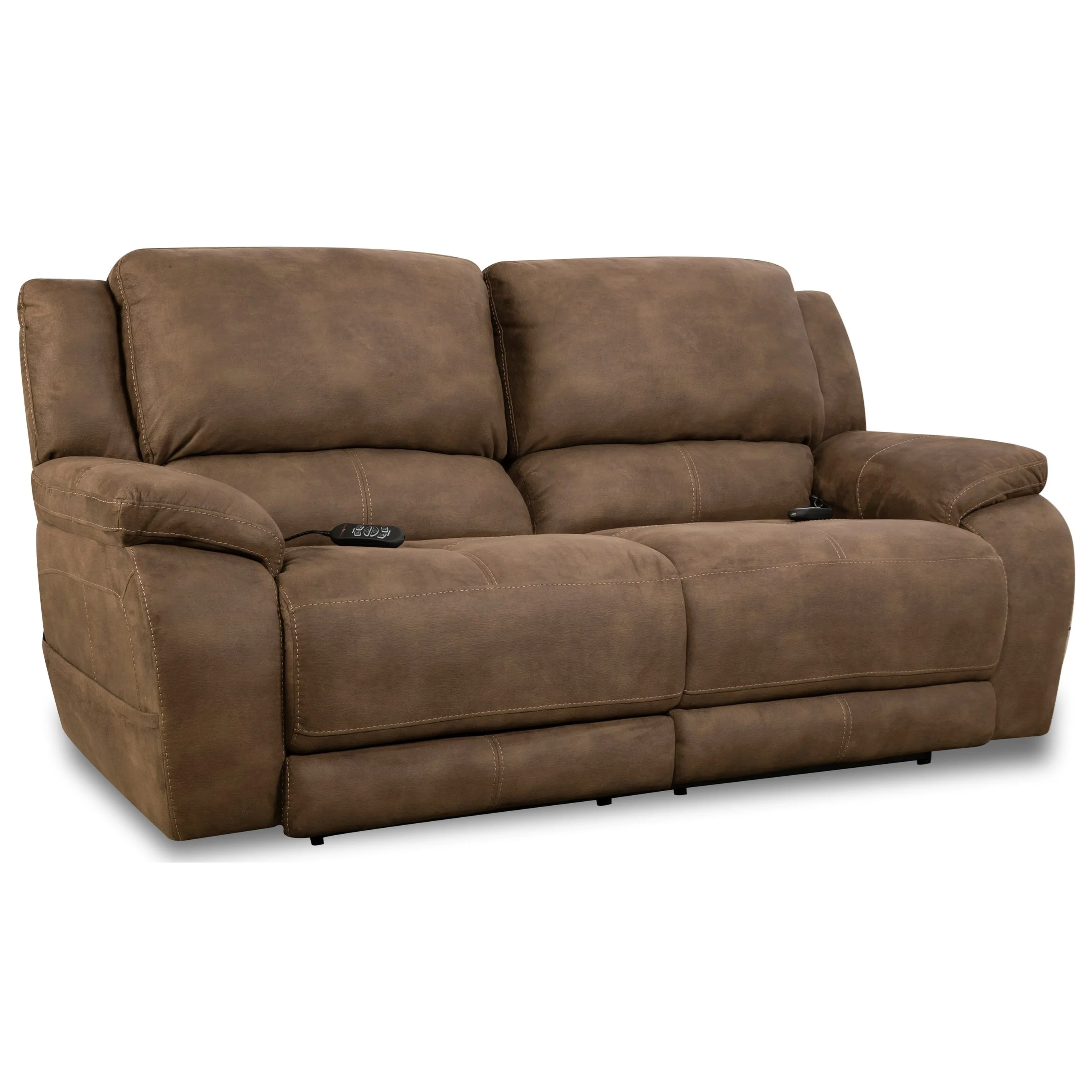 HomeStretch 187 187-37-21 Casual Double Reclining Sofa with Pillow Top ...