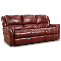 Casual Double Reclining Sofa with Pillow Top Arms