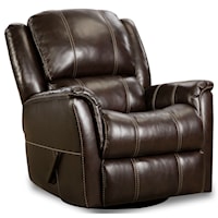 Casual Manuel Swivel Glider Recliner with Pillow Top Arms