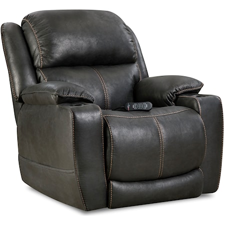 Casual Home Theater Recliner with Cup Holders