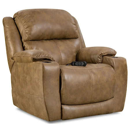 Casual Home Theater Recliner with Cup Holders