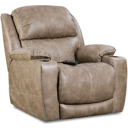 Casual Home Theater Recliner with Cup Holders