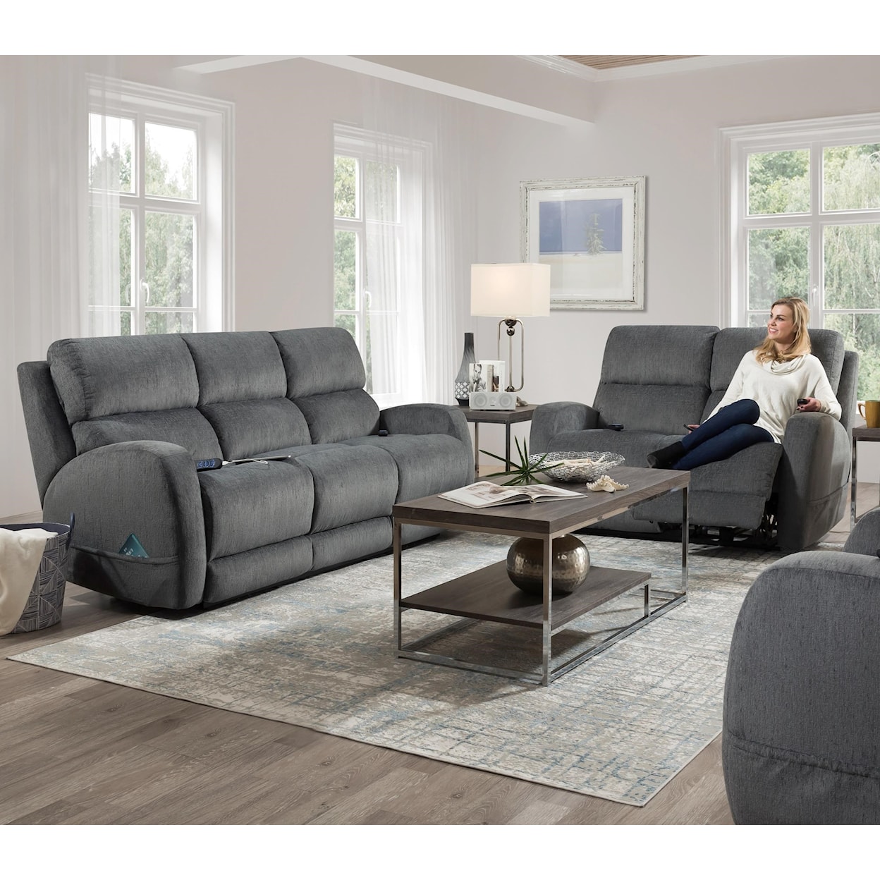 HomeStretch 193 Power Reclining Living Room Group