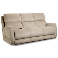 Casual Double Reclining Power Sofa