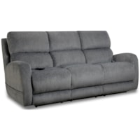 Casual Double Reclining Power Sofa