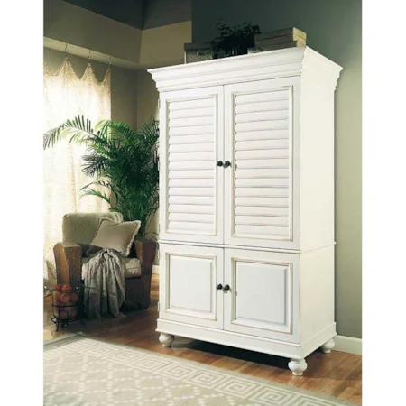 Entertainment Center Armoire with Wraparound Doors
