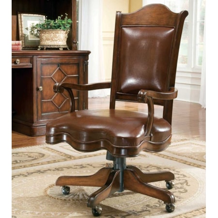 Leather Office Chair with Casters