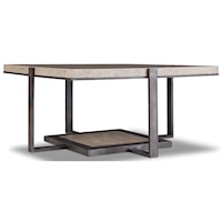 Contemporary Square Cocktail Table with Marble Top
