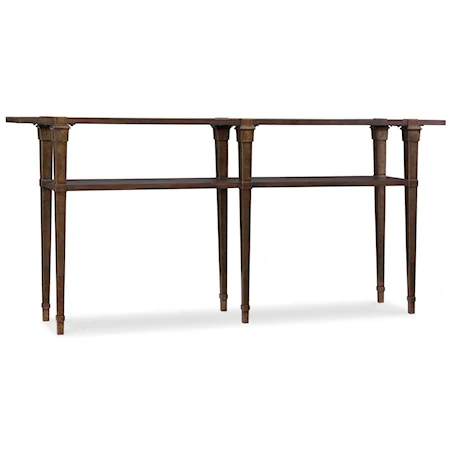 Transitional Console Table with Shelf