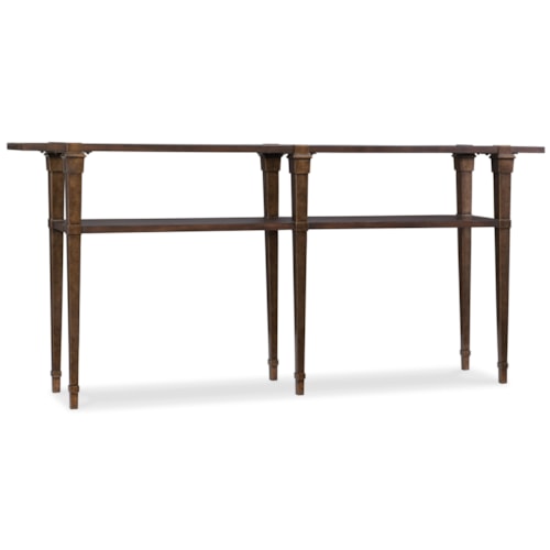 Transitional Console Table with Shelf