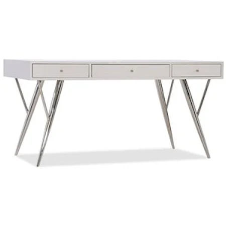 Contemporary Writing Desk with Drop-Front Keyboard Drawer
