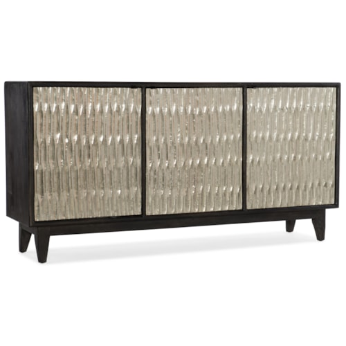 Transitional 3-Door Credenza with Adjustable Shelves