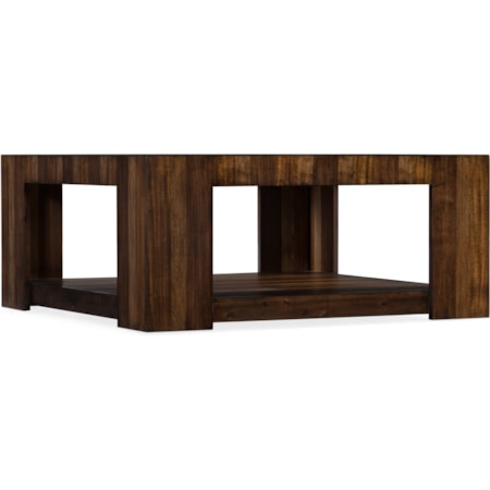 Contemporary Cocktail Table with Bottom Shelf