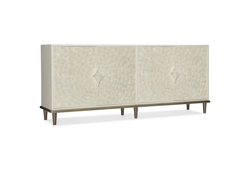 Living Room Accents 4-Door Entertainment Console by Hooker Furniture at Alison Craig Home Furnishings