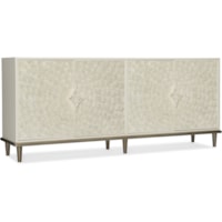 Glam 4-Door Entertainment Console with Interior Electrical Outlet