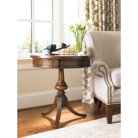 Round Pedestal Accent Table