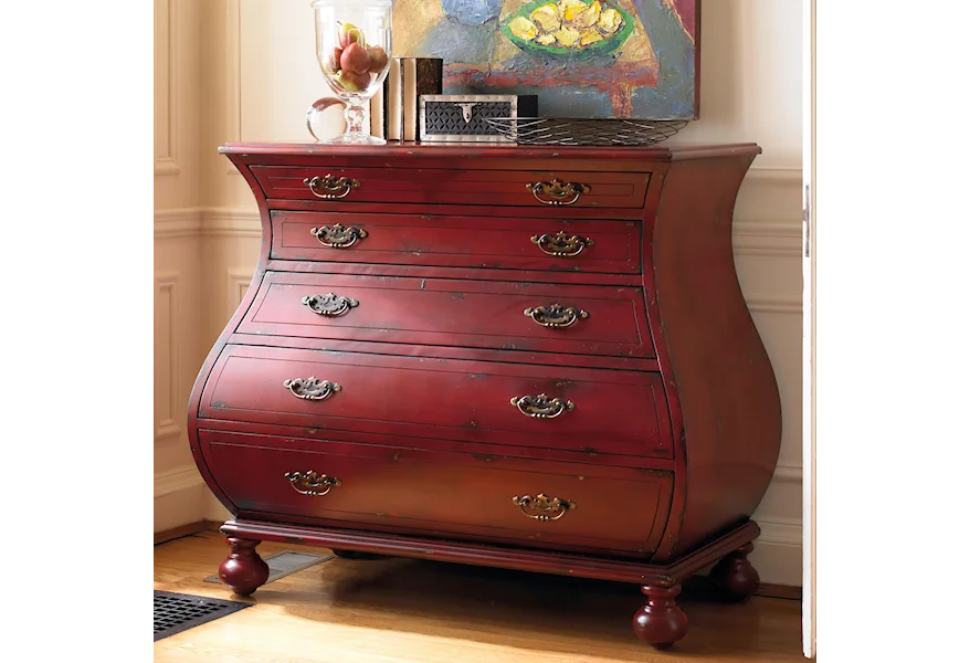 Living Room Accents Red Bombe Chest by Hooker Furniture at Virginia Furniture Market