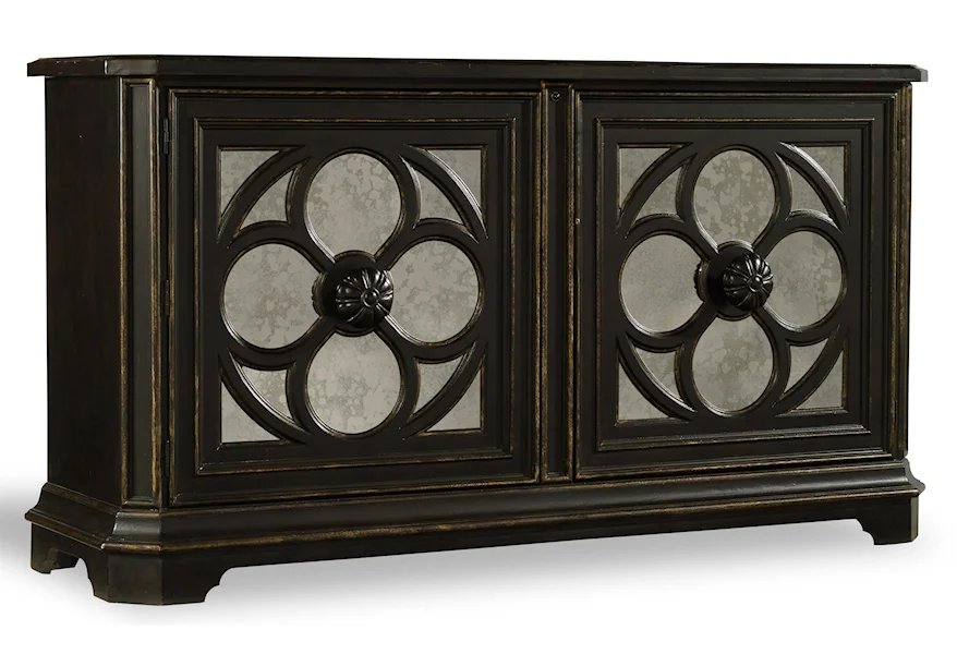 Living Room Accents Large Quatrefoil Chest by Hooker Furniture at Howell Furniture