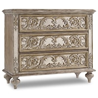 Ornate Mirrored Chest with 3 Drawers