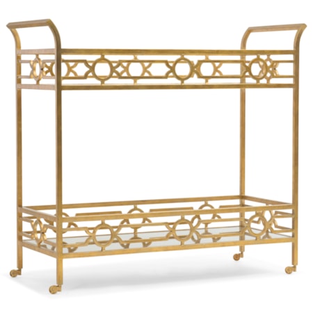 Gold Living Room Serving Cart