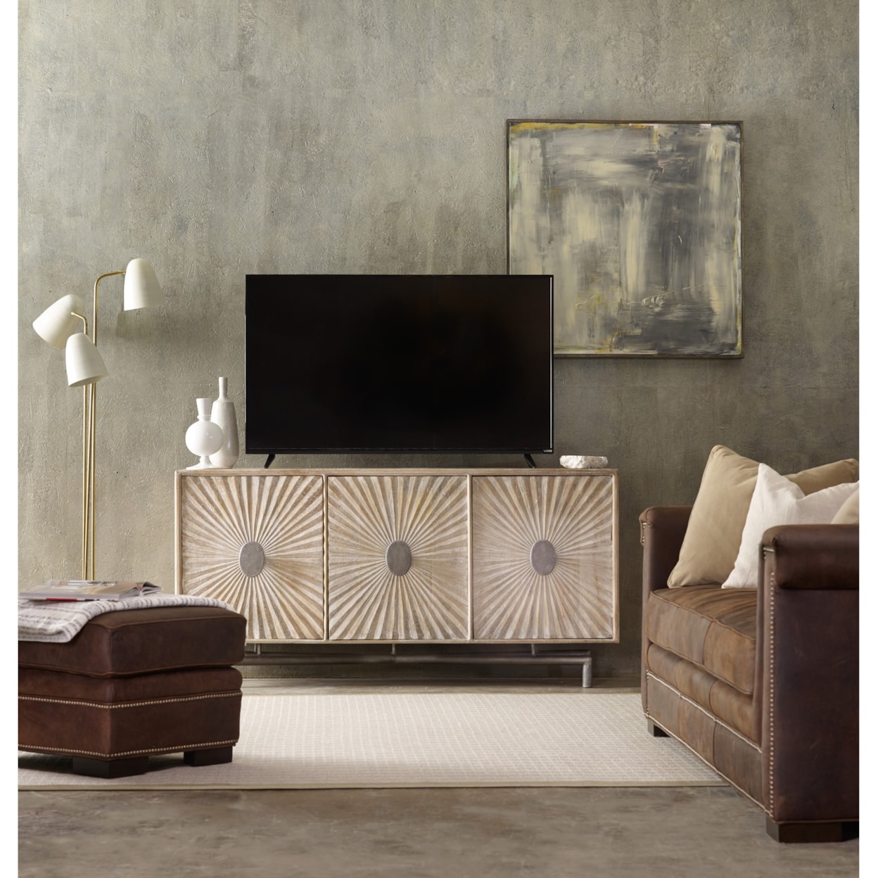 Hooker Furniture 5560-55 3-Door Entertainment Console