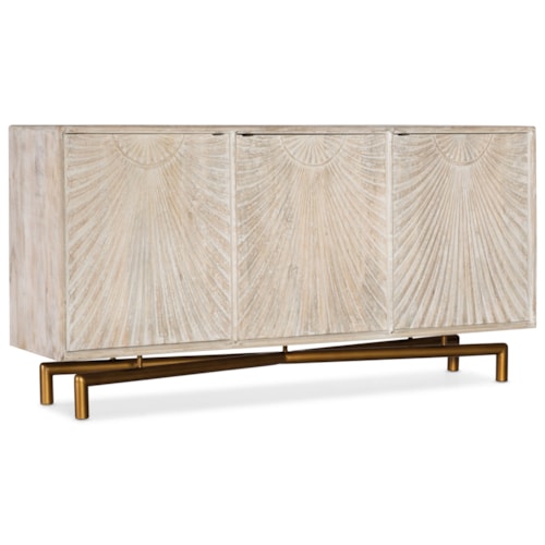 Contemporary 3-Door Entertainment Console