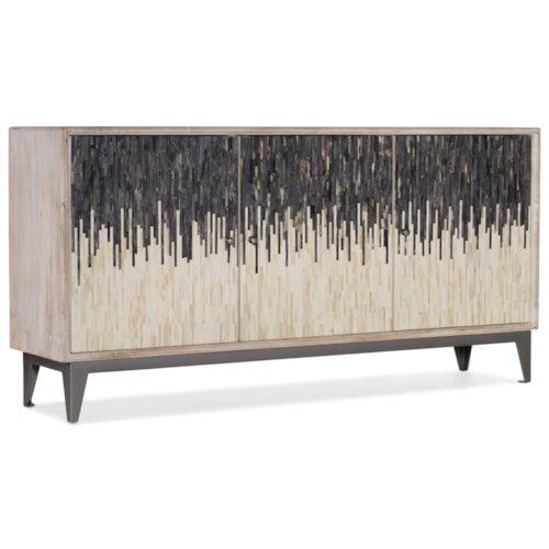 Contemporary 3-Door TV Console