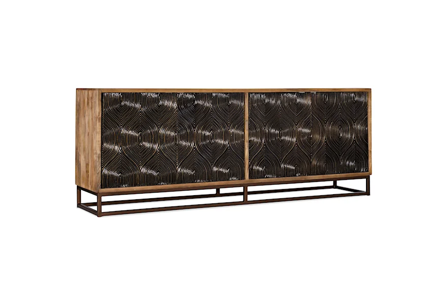 Living Room Accents Swirl Door Entertainment Console by Hooker Furniture at Alison Craig Home Furnishings