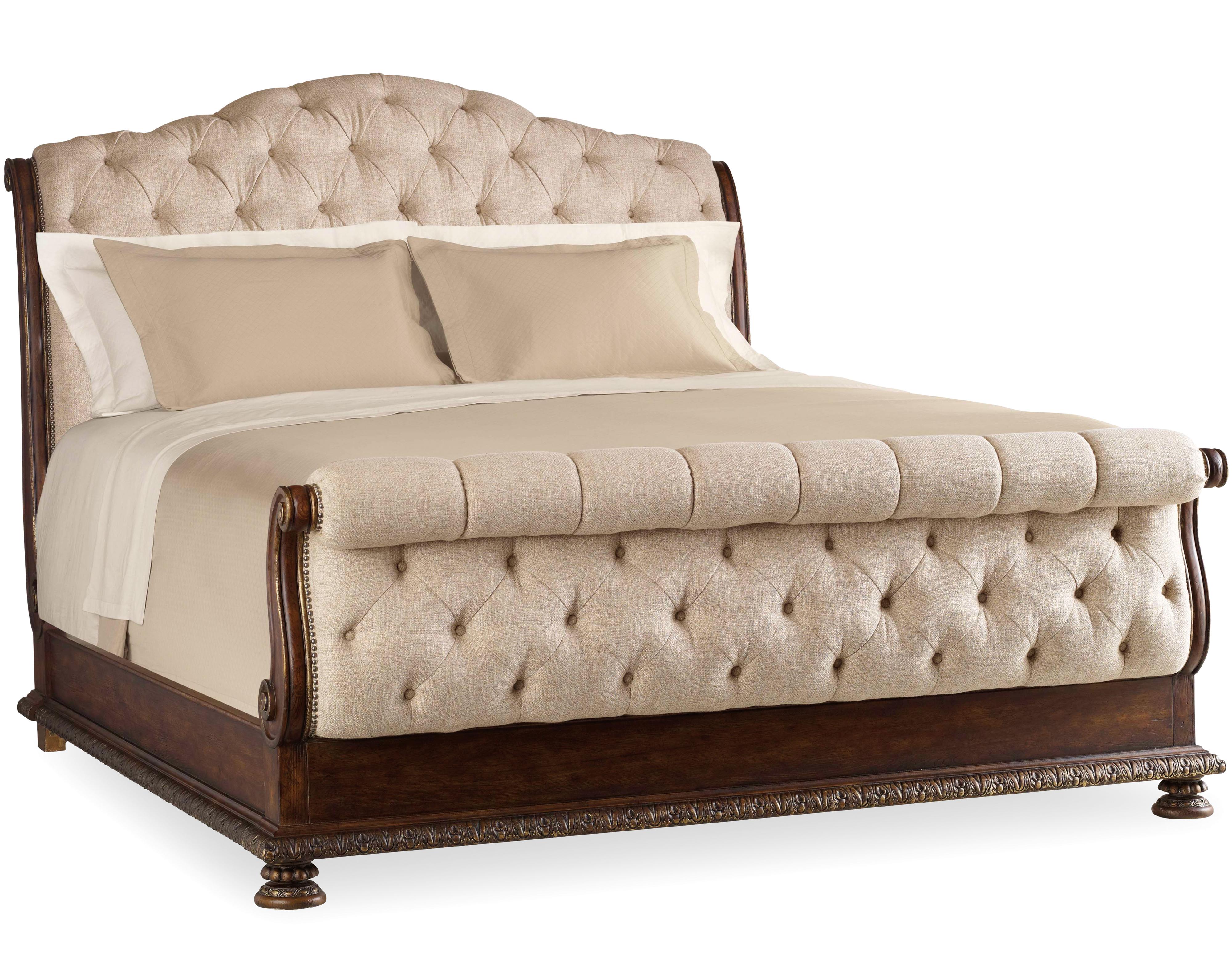 Hooker Furniture Adagio King Tufted Sleigh Bed with ...