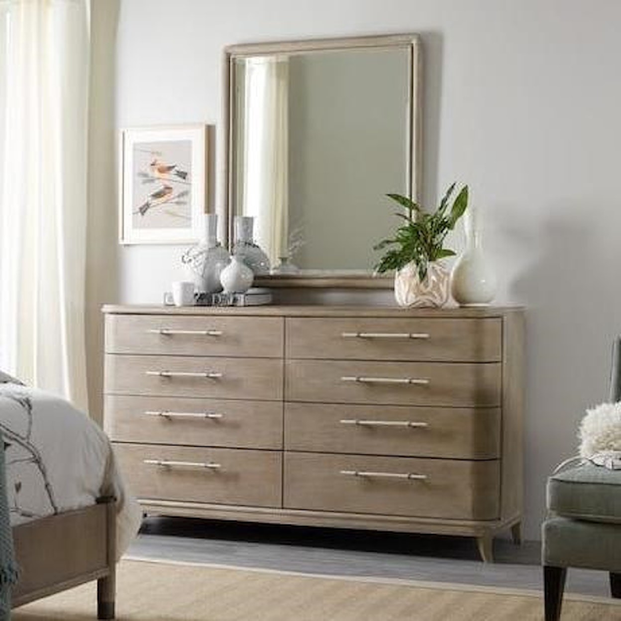 Hooker Furniture Affinity 8-Drawer Dresser and Mirror Set