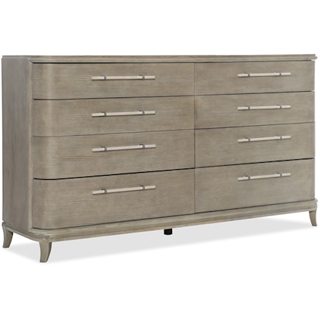 Transitional 8-Drawer Dresser with Jewelry Tray
