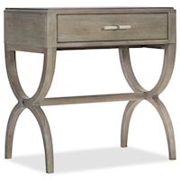 Transitional Nightstand with Trestle Base