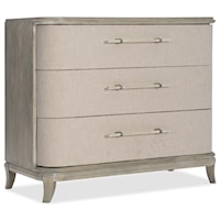 Transitional Bachelors Chest with Felt Lined Top Drawer