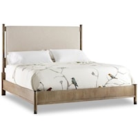 Transitional California King Upholstered Bed