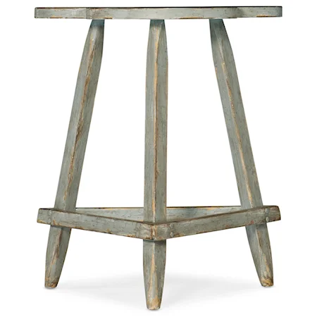 Rustic Accent Table with Clover Shaped Tabletop