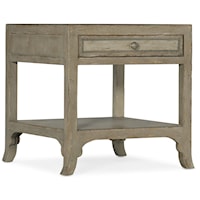 Transitional 1-Drawer End Table with Open Shelf