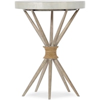 Tropical Accent Table with Capiz Shell Top