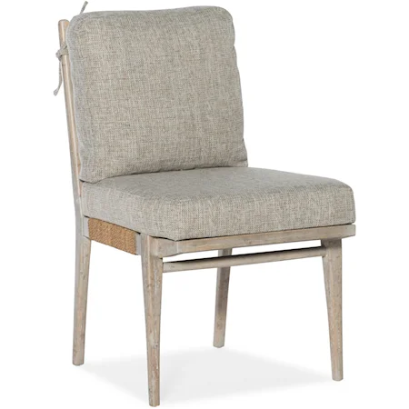 Upholstered Side Chair with Rope Accents