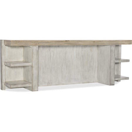 Coastal Console Table with 4 Shelves