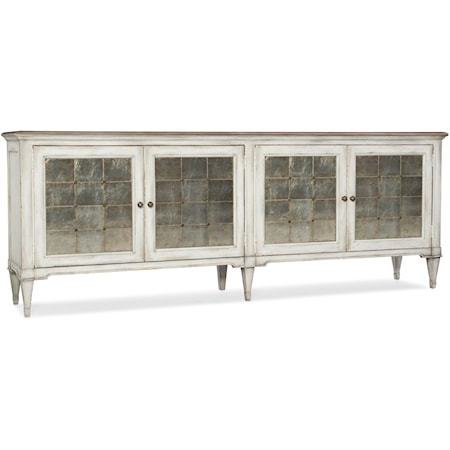 Four-Door Credenza with Eglomise Door Fronts