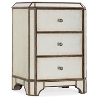 Glam 3-Drawer Nightstand with USB Port