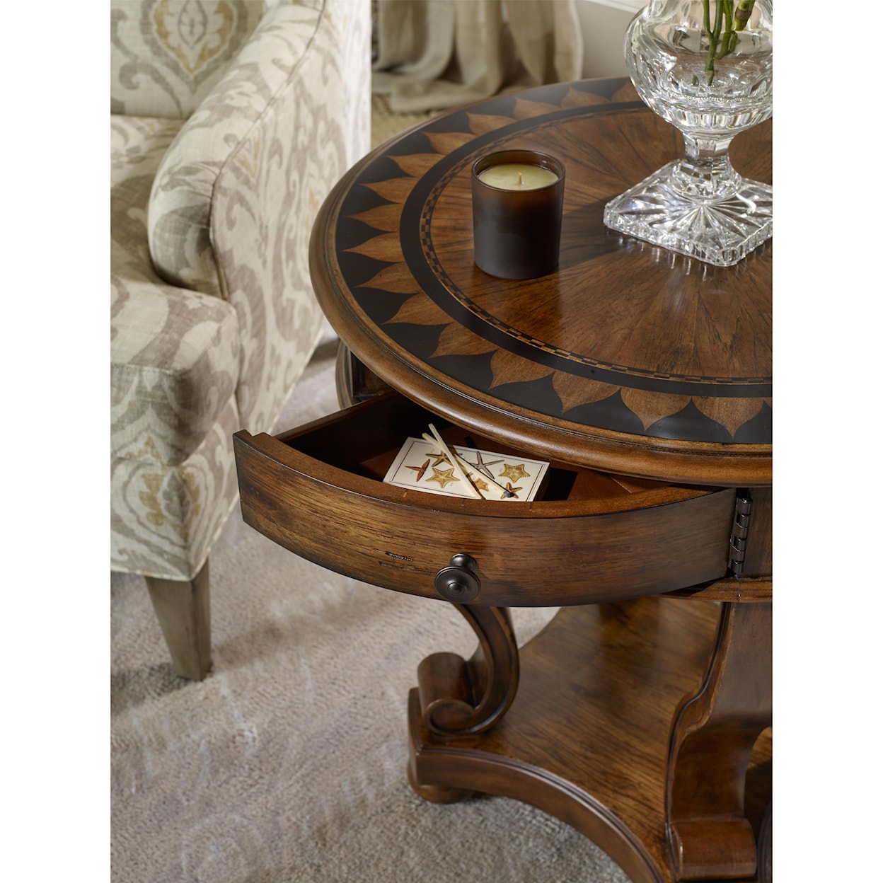 Hooker Furniture Archivist Round Accent End Table