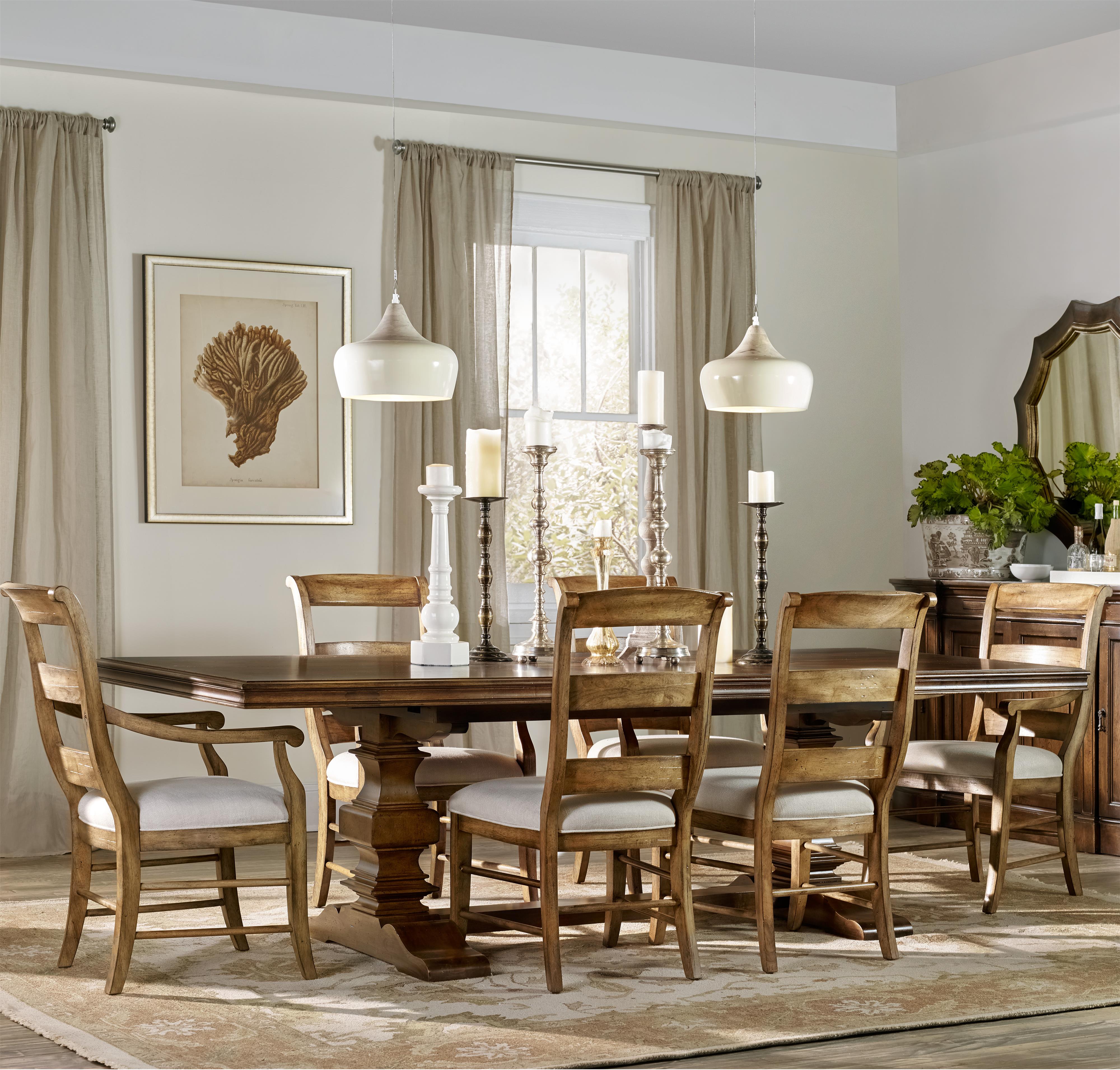 7 Piece Dining Set with Ladderback Chairs