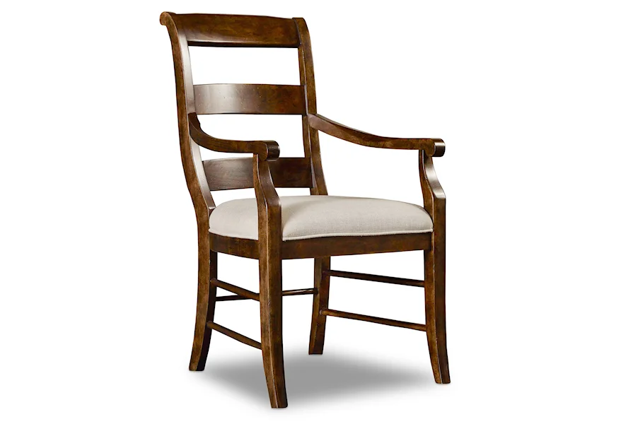 Archivist Ladderback Arm Chair by Hooker Furniture at Alison Craig Home Furnishings