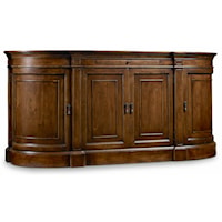 Traditional 4-Door Sideboard with Adjustable Shelves