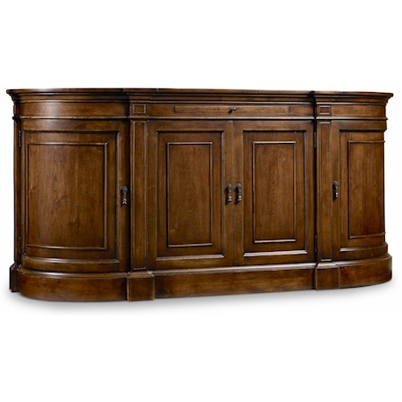 Traditional 4-Door Sideboard with Adjustable Shelves