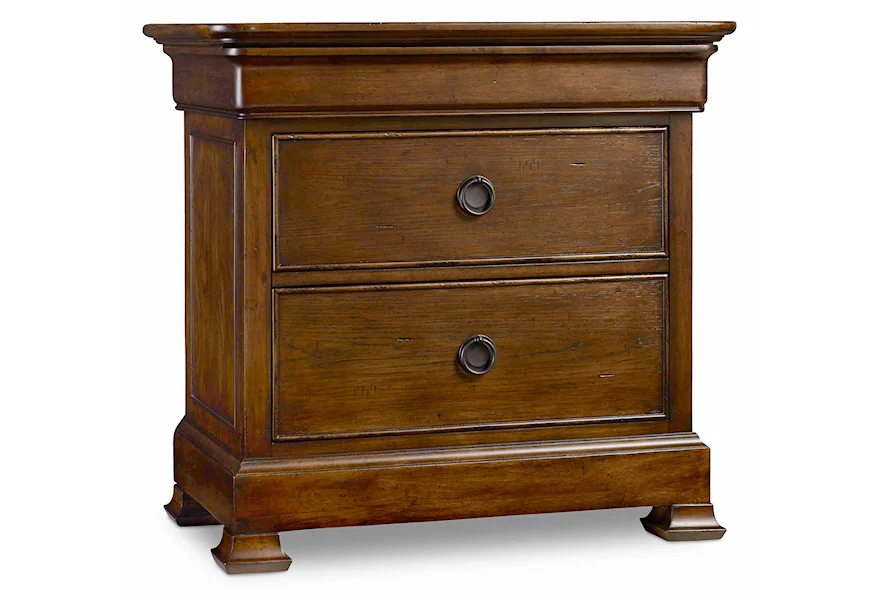 Archivist Three-Drawer Nightstand by Hooker Furniture at Alison Craig Home Furnishings